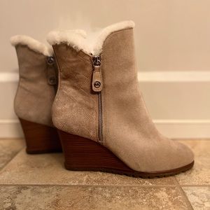 Michael Kors suede/leather booties/boots like new condition size 9 1/2